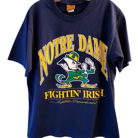 nutmeg Other - Vintage Nutmeg NCAA Notre Dame Fighting Irish Blue Shirt Sz L